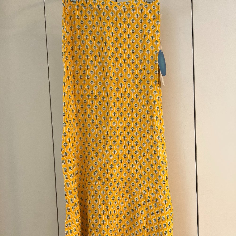 Women's Dainty Lotus Print Midi Skirt - RHODE x Target Yellow/Turquoise